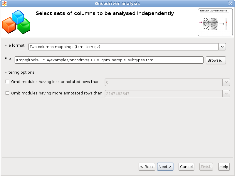 Oncodrive analysis columns